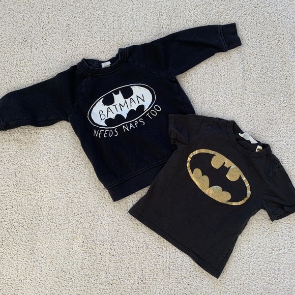H&M Batman Sweatshirt and Tee Size 2-3Y - Picture 2 of 11